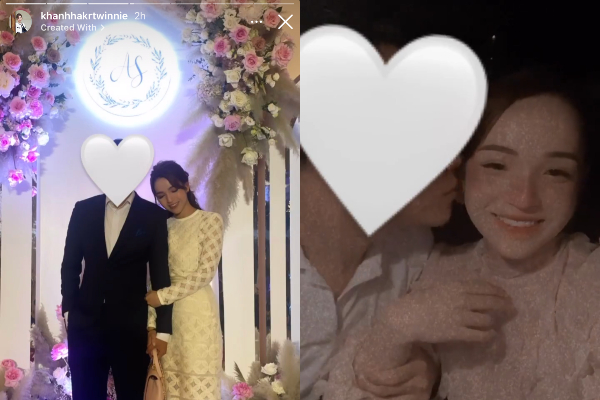 Em dâu hụt Phan Thành sánh vai cùng bạn trai hơn 11 tuổi đi ăn cưới Á hậu Tường San