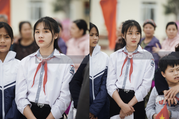 Nữ sinh cấp 2 chiếm spotlight trong ngày đón Hoa hậu Đỗ Thị Hà về quê, hạt giống nhan sắc đây rồi!