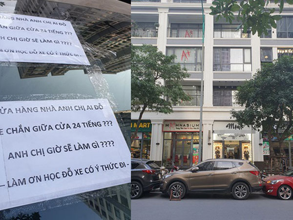 Dán giấy 'dằn mặt' lên ô tô chắn ngay trước cửa, tới khi chủ xe quay lại xin lỗi thì chủ shop còn 'méo mặt' hơn