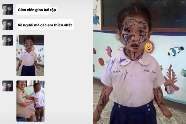 Ra đề bài vẽ người thân, hành động của cậu bé sau đó khiến giáo viên 'đứng hình'