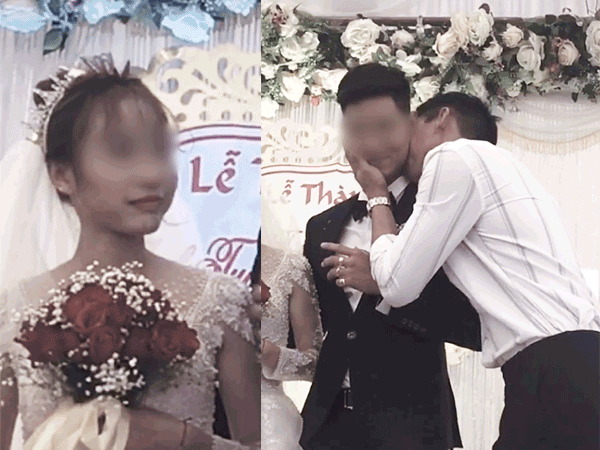 Cô dâu thấy bạn lên mừng cưới, chưa kịp cười tươi cảm ơn thì đã 'tái mặt' vì thanh niên ngang nhiên hôn chú rể