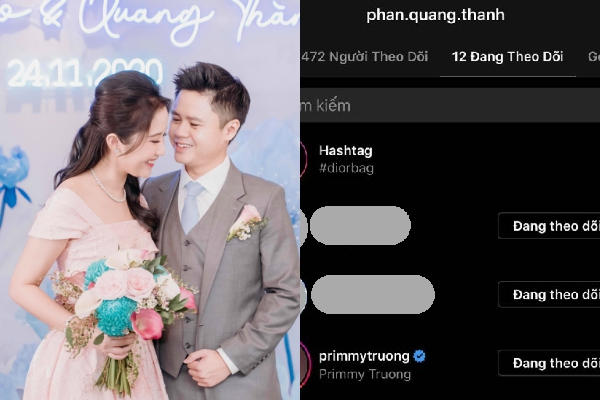 Phan Thành follow Primmy Trương, nhưng phản ứng phía nhà gái khiến dân tình tò mò