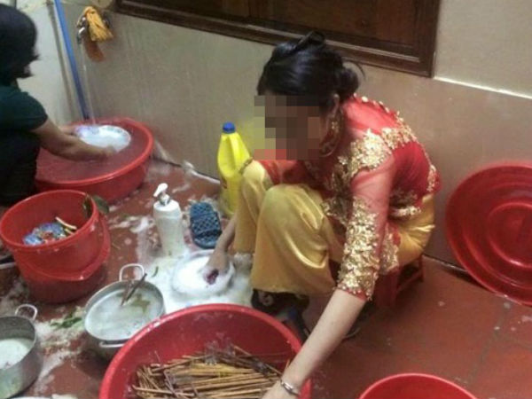 Chưa thay váy cưới họ hàng đã sai dâu mới đi rửa bát, cô nhanh trí 'hoãn binh', nhưng lời nói lạnh tanh từ mẹ chồng khiến cô tê tái