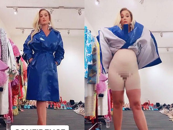 Katy Perry đăng clip tốc váy khoe vùng kín khiến người hâm mộ sốc nặng, dù mặc đồ bảo hộ vẫn gần như lộ hết
