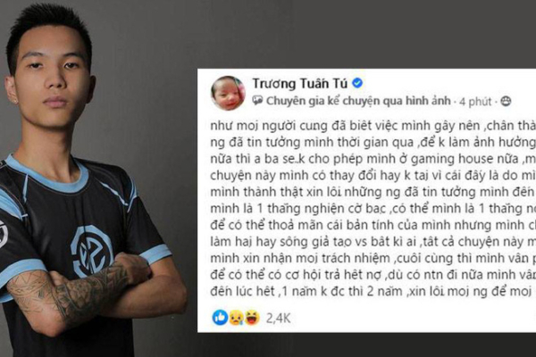 Streamer Tú Sena chính thức lên tiếng xác nhận việc nợ nần vì cờ bạc và bị Thầy Giáo Ba đuổi khỏi gaming house SBTC