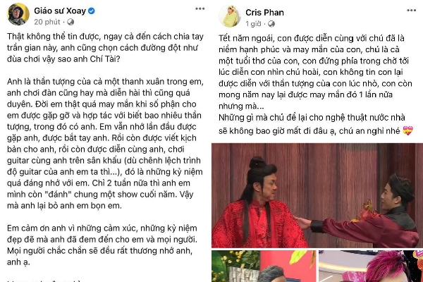 Nghệ sĩ Chí Tài đột ngột qua đời, hàng loạt KOL nghẹn ngào gửi lời tạm biệt cả một bầu trời tuổi thơ