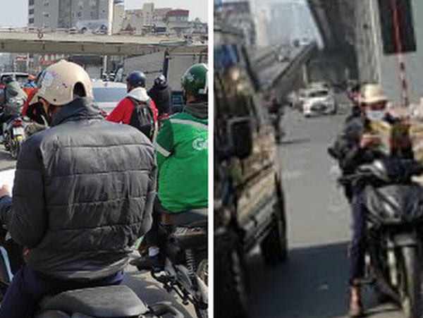 Tranh thủ ôn bài ngay khi đang dừng đèn đỏ, nam sinh khiến dân tình ngả mũ bái phục, ai nấy hốt hoảng giục nhau về học tập