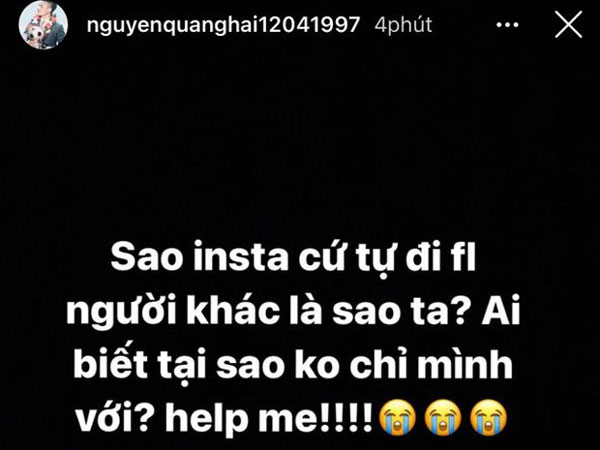 Quang Hải than thở 'Instagram cứ tự đi follow người khác', ngầm phủ nhận chuyện tái hợp Huỳnh Anh?