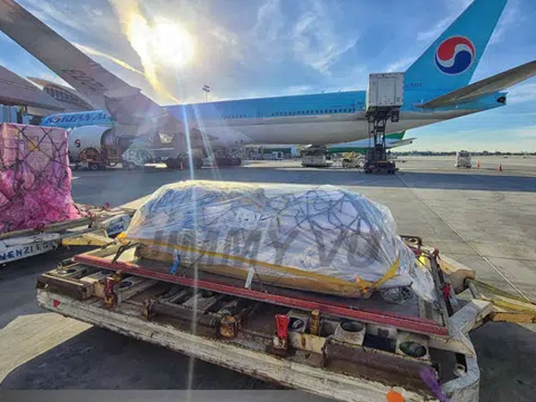 Người Việt Nam duy nhất được đón NS Chí Tài ở Mỹ tung loạt ảnh linh cữu cố nghệ sĩ nằm giữa đường băng gây xúc động