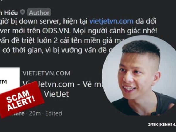 Sau khi bị đánh sập, trang web giả mạo Vietjet Air lại bất ngờ 'hồi sinh', Hieupc phát cảnh báo ẩn ý sẽ 'triệt luôn' tên miền này!