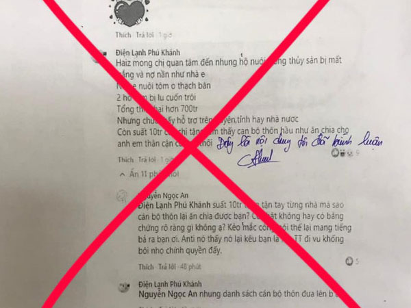 Nam thanh niên bịa chuyện cán bộ ăn chia tiền hỗ trợ của ca sĩ Thủy Tiên