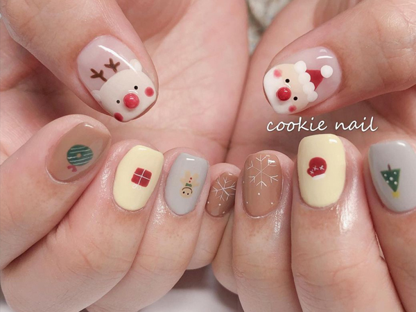 Gợi ý họa tiết vẽ móng chủ đề Noel