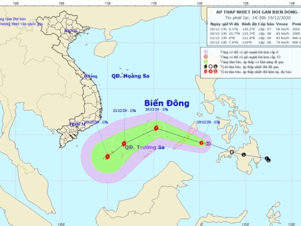 Các tỉnh từ Đà Nẵng đến Cà Mau và Kiên Giang chủ động ứng phó với áp thấp nhiệt đới