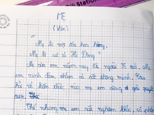 Cậu bé lớp 4 viết văn: 'Mẹ như sư tử. Sau này, em thà FA còn hơn lấy một người vợ nghiêm khắc như mẹ'