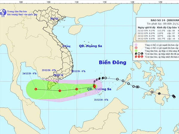 Ứng phó với hoàn lưu bão số 14 suy yếu thành áp thấp nhiệt đới trên Biển Đông