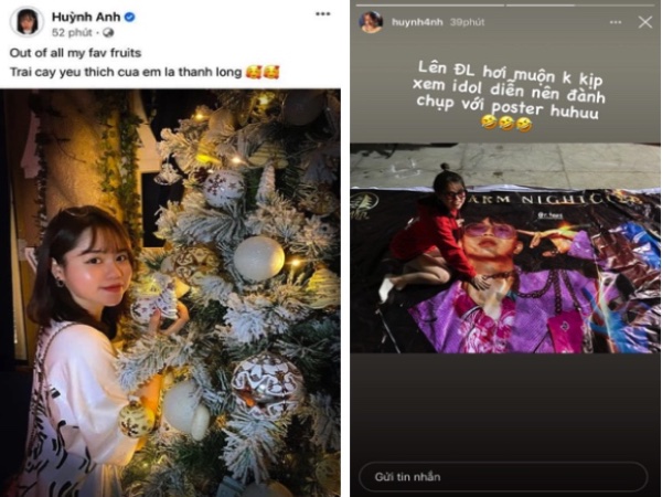 Huỳnh Anh - bồ cũ Quang Hải được ai đó tặng hoa và nói "love you" dịp Giáng sinh, liệu có phải Rtee (Rap Việt)?
