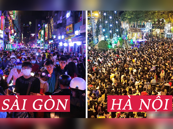 Hai tụ điểm đông nhất Hà Nội - Sài Gòn đêm Noel vừa xong: Bà hàng nước đóng cửa sớm vì chật quá bán không nổi