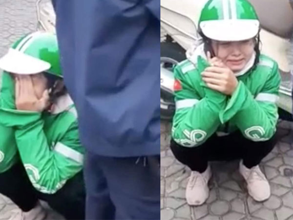 Grab xác minh thông tin nữ tài xế ôm mặt khóc nức nở sau khi bị lừa mất điện thoại ở Hà Nội
