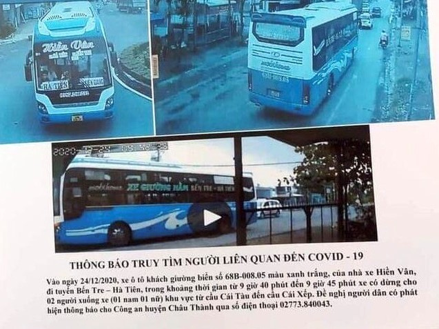 Đồng Tháp thông báo khẩn truy tìm người đàn ông đi chung xe khách với bệnh nhân 1452