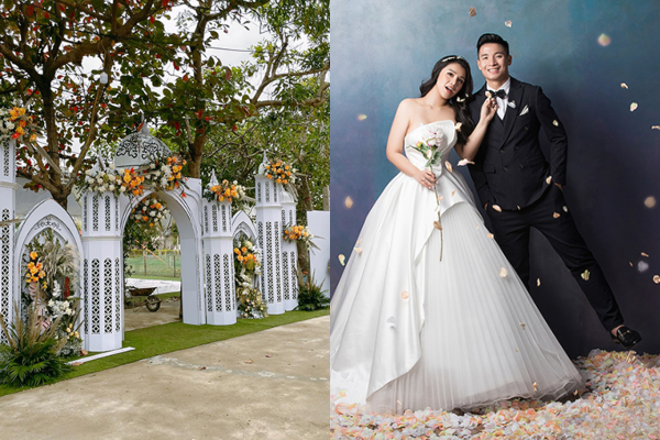 Bùi Tiến Dũng dựng rạp cưới hoành tráng, lung linh như lâu đài tại quê nhà