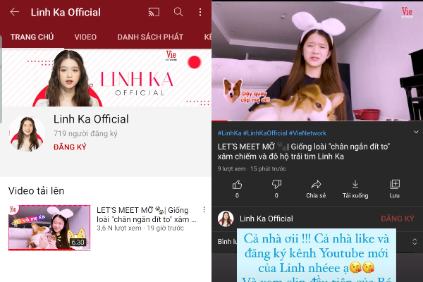 Linh Ka comeback với YouTube mới toanh sau khi kênh cũ và fanpage đồng loạt 'bay màu'
