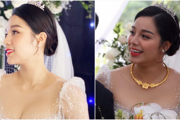 Bà xã Bùi Tiến Dũng trong ảnh khách ăn cưới chụp và ảnh studio đăng: Sao khác nhiều đến thế?