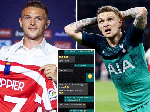 Tiết  lộ đoạn chat Trippier giục bạn bè đặt cửa mình sang Atletico