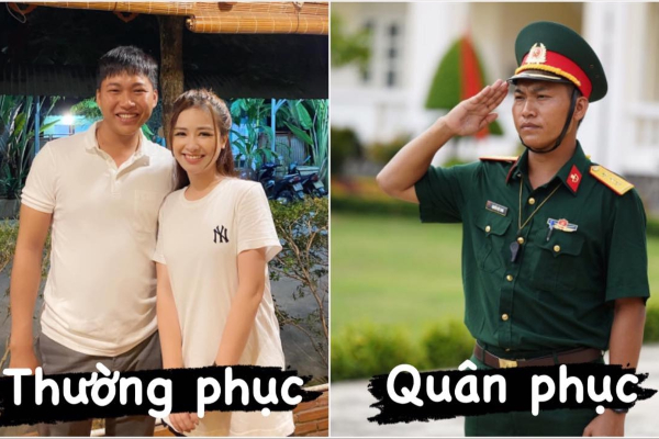 So ảnh thường phục của Mũi trưởng Long, khác một trời một vực với khi mặc quân phục