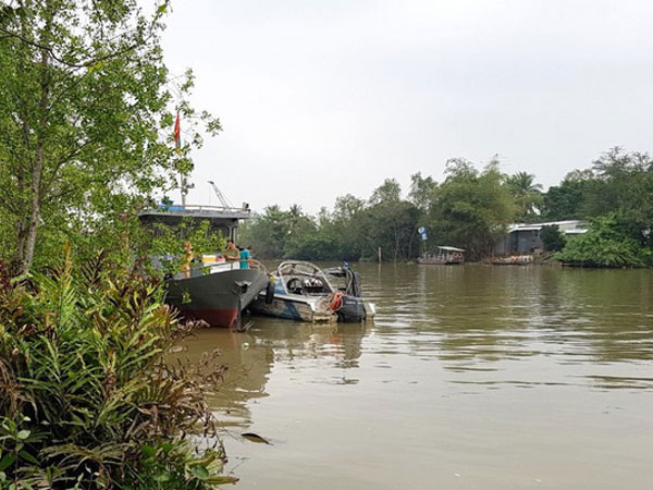 Một cảnh sát mất tích trên sông Hậu khi làm nhiệm vụ