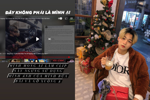 Rich kid Nhất Hoàng tá hoả vì bị dùng ảnh để minh hoạ cho nam sinh 'tốt nghiệp cấp 3 được mẹ tặng siêu xe'