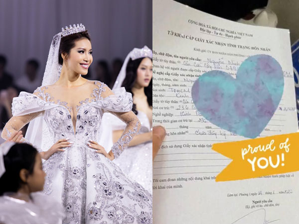 Minh Tú bất ngờ khoe giấy xác nhận tình trạng hôn nhân, dân tình kháo nhau liệu nàng mẫu chuẩn bị lấy chồng?
