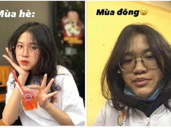 Nữ sinh khác một trời một vực khi đi học mùa hè và mùa đông: Ai bảo nhan sắc không thể đổi trắng thay đen!