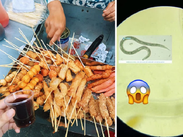 Rợn người khi soi tương đen hàng xiên que vỉa hè dưới kính hiển vi, ai yếu tim đừng xem!
