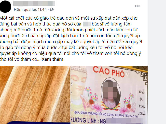 Xôn xao thông tin cô giáo mầm non tử vong bất thường sau khi mổ xương đùi, BV Nhân dân 115 lên tiếng giải thích