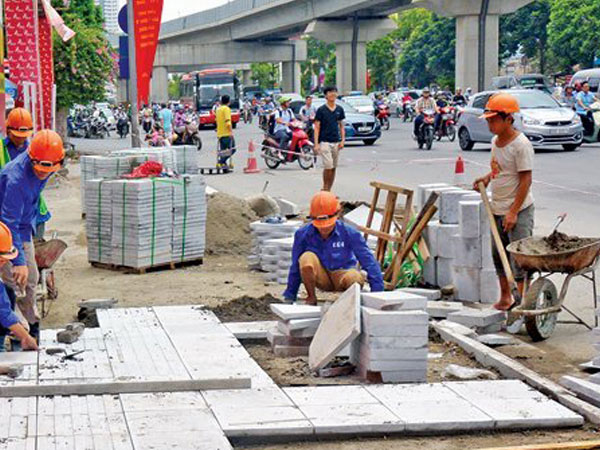 Thành phố Hà Nội sẽ dừng đào đường, lát hè từ ngày 20/1