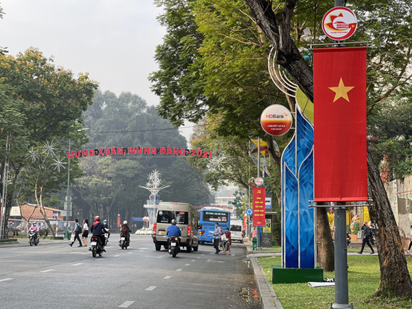 TP.HCM lung linh cờ hoa chào mừng Đại hội lần thứ XIII của Đảng