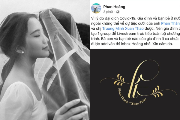 Đám cưới Phan Thành - Primmy Trương sẽ được livestream vì ảnh hưởng COVID-19