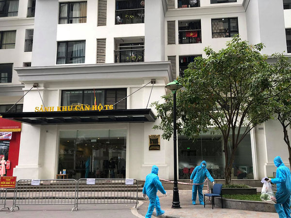 Cách ly tòa nhà T6 khu đô thị Times City