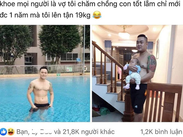 'Bể dáng' vì tăng 19kg sau khi lấy vợ một năm, biết lý do ai cũng ngưỡng mộ anh chồng