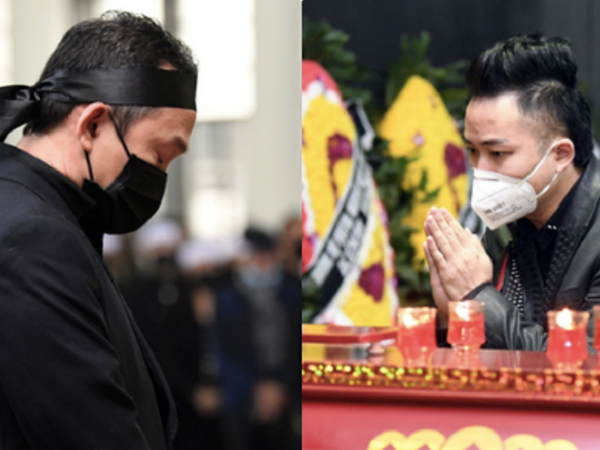 Tang lễ NSND Trung Kiên: NS Quốc Trung bật khóc tiễn đưa bố, Tùng Dương nghẹn ngào, gia đình thông báo không nhận vòng hoa