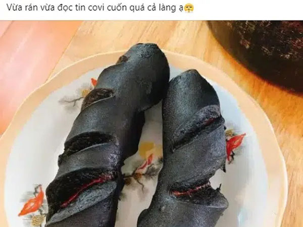 Bận đọc tin covid, cô gái biến chiếc xúc xích chiên thành 'thảm họa bóng đêm' khiến ai xem cũng không nhịn được cười