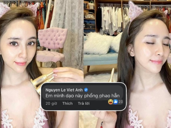 Quỳnh Nga tung ảnh khoe vòng 1 ngồn ngộn dưới lớp áo mỏng, Việt Anh liền có bình luận khiến dân tình đỏ cả mặt
