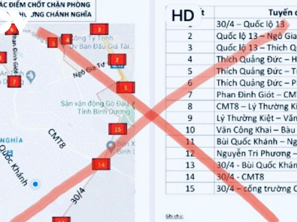Thông tin cách ly thêm một số phường ở Thủ Dầu Một (Bình Dương) là giả
