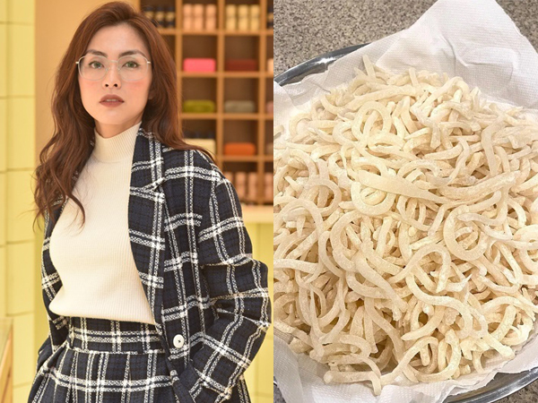 'Nàng dâu hào môn' Tăng Thanh Hà cặm cụi tự tay vào bếp làm mứt dừa đón Tết