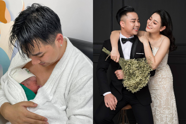 Hữu Công đón con trai đầu lòng: 'Để có con mẹ đã phải chịu 300 mũi tiêm đến chai bụng'