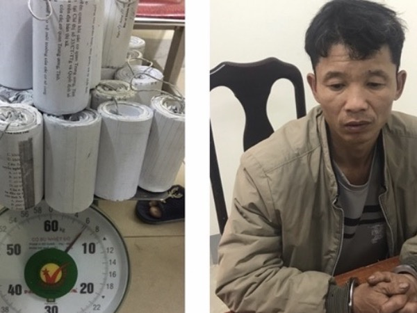 Người đàn ông tự sản xuất pháo để bán