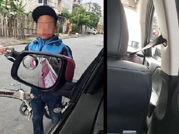 Va vào gương ô tô, cậu bé có hành động khiến tài xế nể phục tài dạy dỗ của bố mẹ