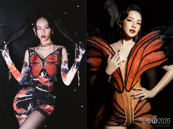 Nhìn chiếc đầm 'Cánh bướm dối gian' của Phí Phương Anh, người ta lại nhớ ngay tới bộ váy từng gây tranh cãi của Chi Pu
