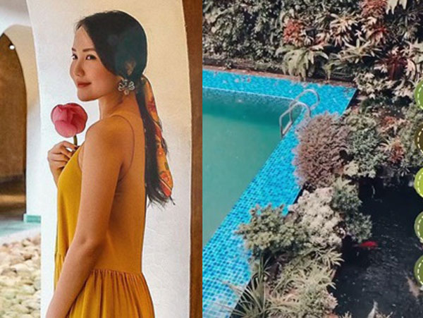 'Nàng dâu mới' Primmy Trương lần đầu khoe góc bể cá cạnh bể bơi xa hoa ở nhà chồng, thảnh thơi chuẩn bị đón năm mới