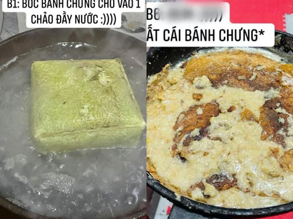 Hướng dẫn rán bánh chưng sau Tết, nhìn đến ảnh cuối cùng ai cũng ngao ngán bỏ chạy